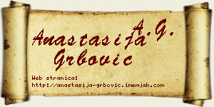 Anastasija Grbović vizit kartica